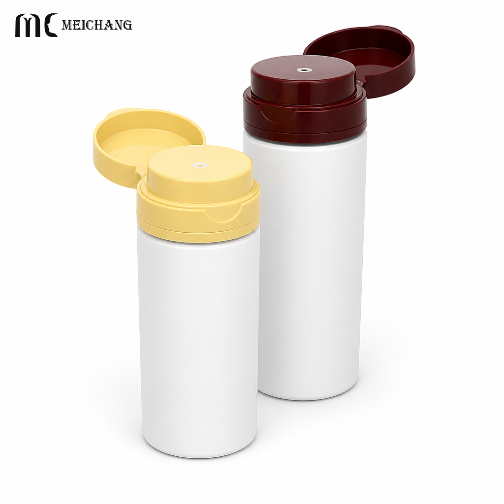 30ml 50ml 100ml 120ml 150m 200ml Multi-Size PP Powder Dispenser Airless Bottle with Piston & Flip-Top Cap(MC-298)
