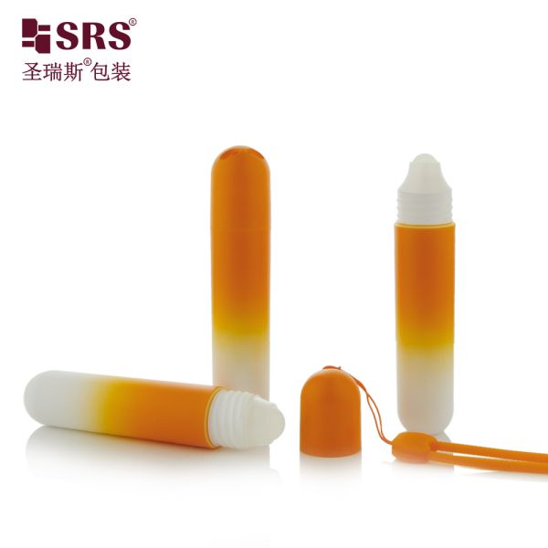 RPPG 25ml Cute Empty Green Colored Roller Bottle PP PCR Plastic Container With Plastic Roller Ball For Hair Serum