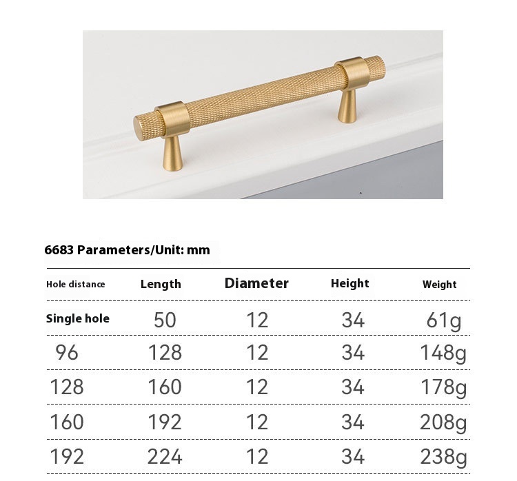 Modern Single Hole Copper Handle Wardrobe Cabinet Light Luxury Gold Mesh Brass Shoe Drawer Factory Wholesale