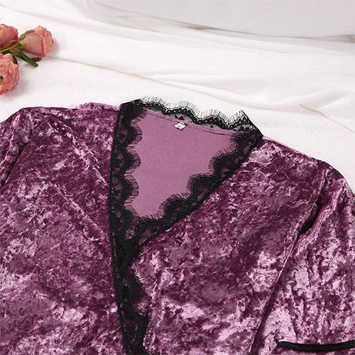 2021 Fashionable Short Tank Top Sexy Lace Bathrobe For Women Home Wear