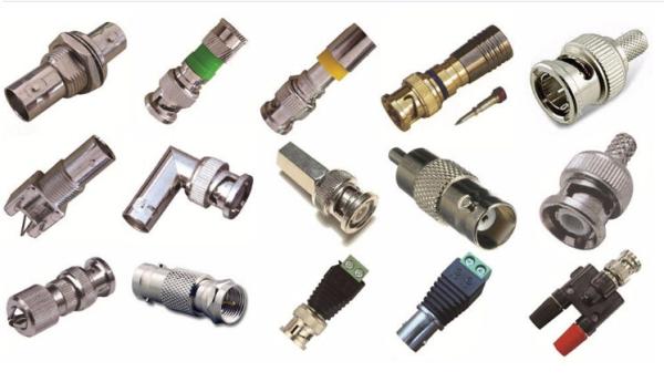 Waterproof BNC Male Compression Connector For RG59 Cable Gold / CCTV Connector