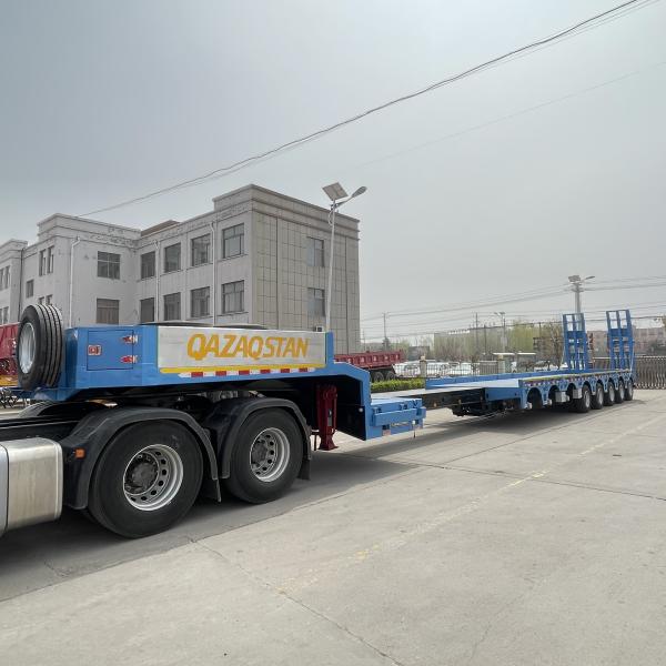 40T Truck Trailer Front Load Low Bed Semi-Trailer in Australia Retractable Multi-Axle