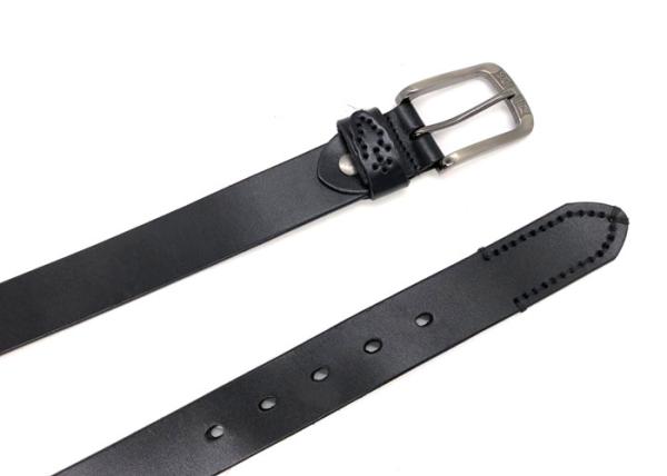 1.4 Inch Width Mens Leather Dress Belt With Customized Logo Unique Buckle
