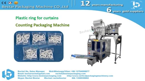 Plastic rings for curtains counting packaging machine