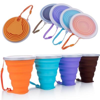 Copo de café dobrável do silicone de Mini Travel 270ML 9.2oz
