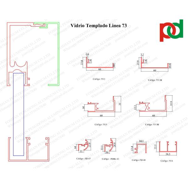 Aluminium Profiles For Glass Box To Bolivia Linea 73