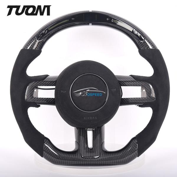 Carbon Fiber F150 Custom Steering Wheel LED Display Black Stitch