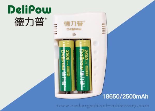2500mah Light Weight 18650 Rechargeable Lithium Battery High Output 