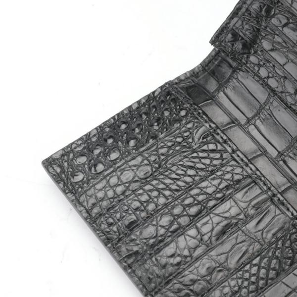 Genuine Crocodile Belly Skin Businessmen Suits Clutch Wallet Authentic Alligator Leather Lining Male Long Card Purse