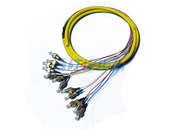 Trança óptica de emenda da fibra multimodo do LC, 0.9mm cabo da fibra de 12 cores