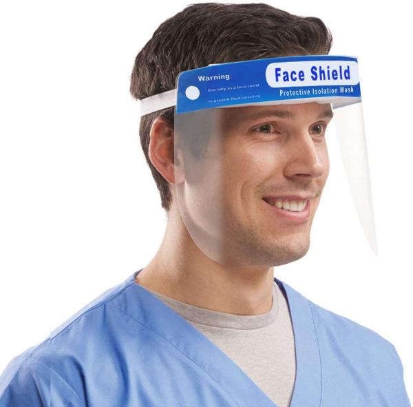 Adjustable Cord Fastener Medical Face Shield Highly Breathable Customized Logo