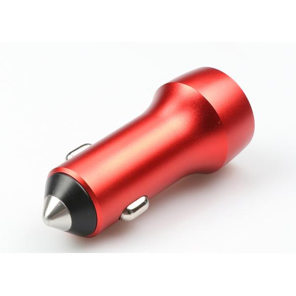 All Metal Aluminum Alloy 3.1A Car Phone Charger , Dual Usb Port Cell Phone Car Charger