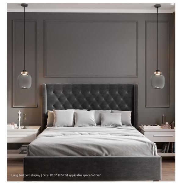 Nordic LED Pendant Light Designer Glass Bedroom Bedside Hanging Minimalist Modern Restaurant bar pendant light(WH-GP-45)