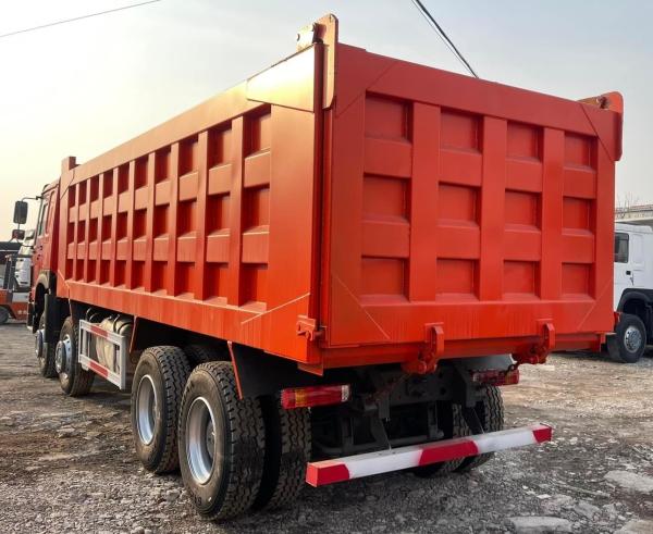 Howo Brand 8x4 Dump Truck 375 Horsepower Manual Transmission Diesel Fuel New Condition For Construction In Africa
