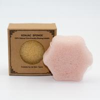 Rosa Konjac facial natural puro personalizado da esponja de 8.5*3cm para o poro da pele