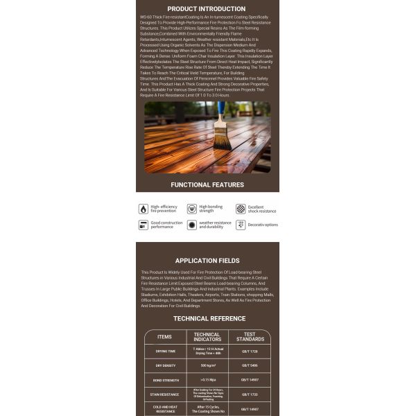 Thick Fire Retardant Water Based Industrial Paint Coating Shock Resistance