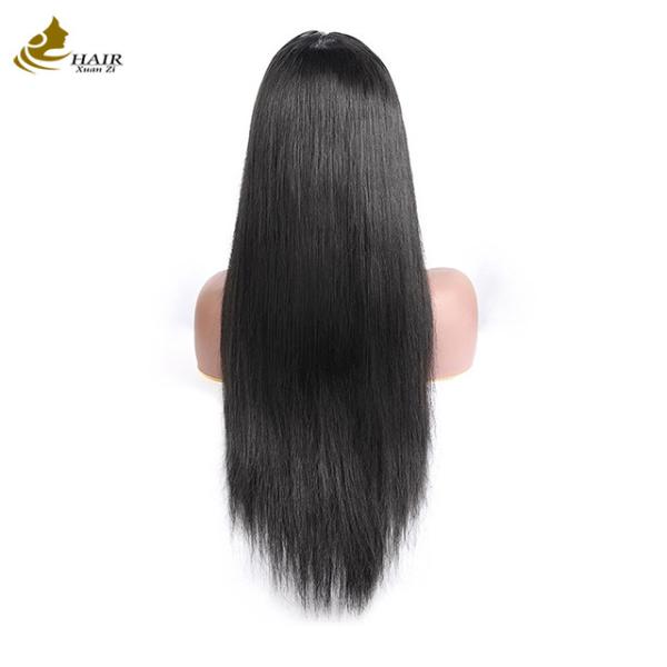 28inch Bone Straight Natural Black 13*4 Front Lace Wig Customized Human Hair Wigs