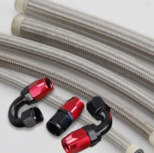5/16 Inch Flexible Hoses Stainless Steel Braided PTFE Braided Fuel Oil Cooler Hose Lines