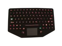 Clavier de silicone robuste par militaires avec la norme rétro-éclairée du Touchpad EMC