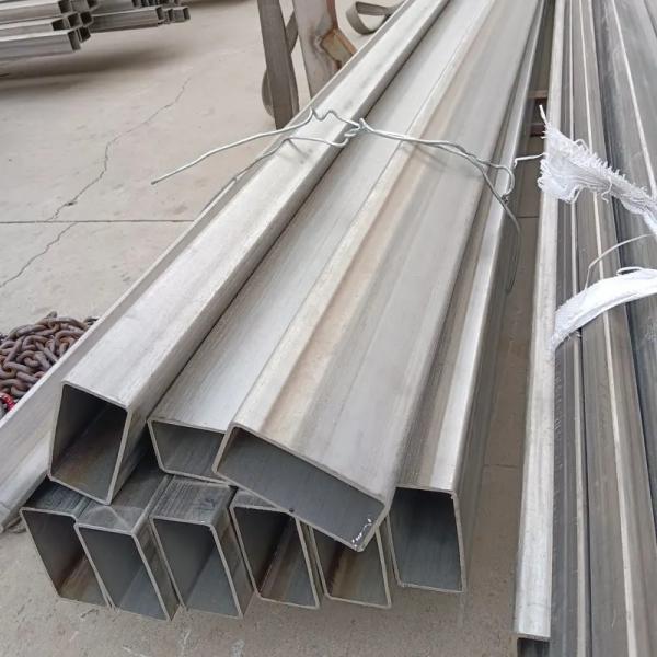 Rectangular Stainless Steel Tube Slit Edge Hair Line Finished 304 304L SS Hairline Hollow Section Stainless Steel