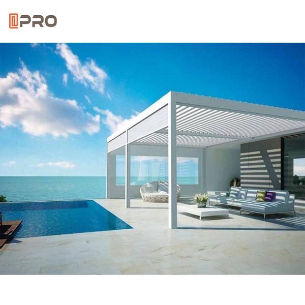 Waterproof Aluminum Alloy Pergola Gazebo Louvers For Garden