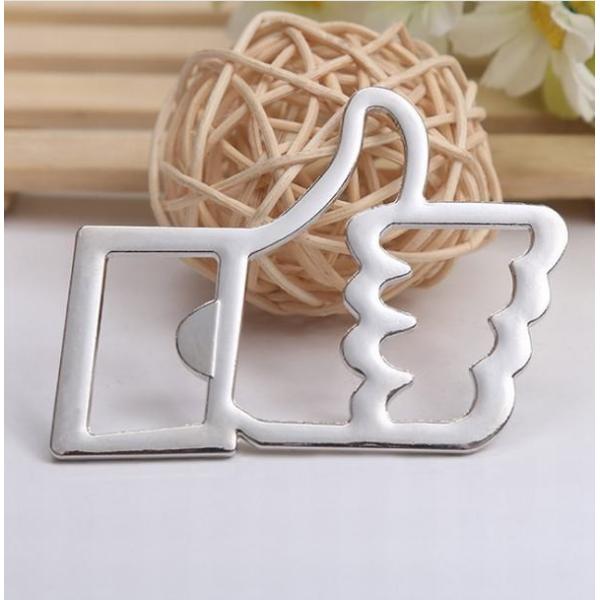 Coo Innovative Wedding Favor Silver Plating Thumb Up Like Beer Bottle Opener, Promotion Gift