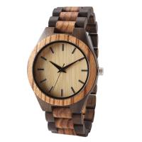 La madera mira los relojes de madera de los hombres de banda del reloj de bambú de madera del cuarzo de la naturaleza de los hombres