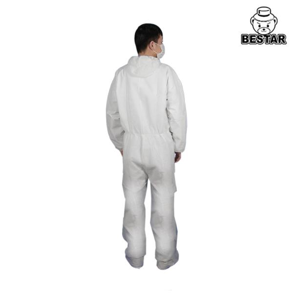Nonwoven SPP Polypropylene Disposable Protective Coverall for Food Industry