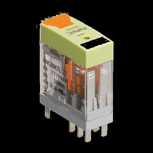 NNC Miniature PCB Transparent Relay NNC69KTL Relay with LED Indicator and lockable test button