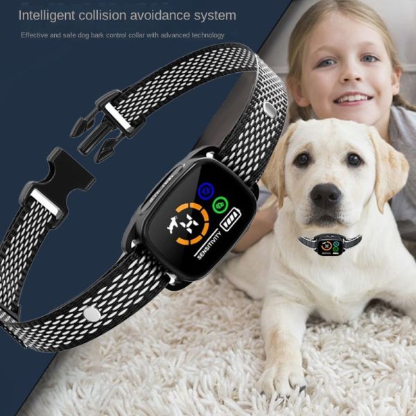 Rechargeable Anti-Bark Dog Training Collar with Smart AI Chip Waterproof & Eco-Friendly for Small/Medium Dogs No Shock