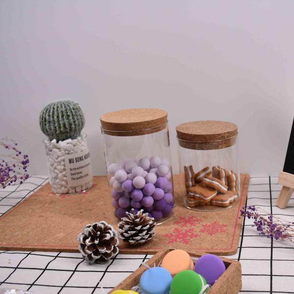 Wearproof Borosilicate Glass Bottle Cork Stopper Lid FDA Good Sealing
