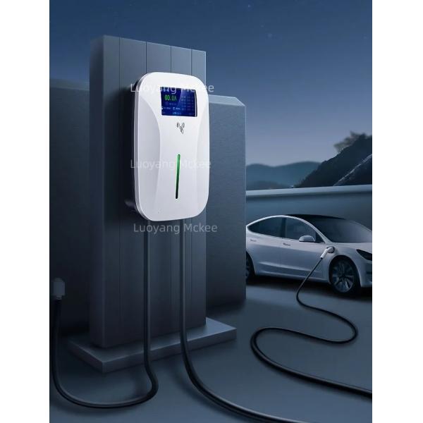 7KW Type 1 AC EV Charger with 4.3-inch Color Display and Galvanized Steel Wallbox Charging Station