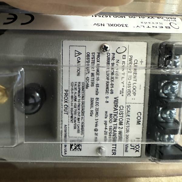 990-05-XX-01-00 ( MOD: 289549-01) Bently 2-Wire Vibration Transmitter for Turbines, Compressors, Pumps