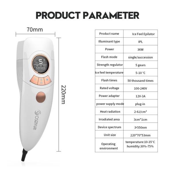Bikini Trimmer Laser Hair Removal Home Device IPL Laser ICD Cool LCD Display Machine