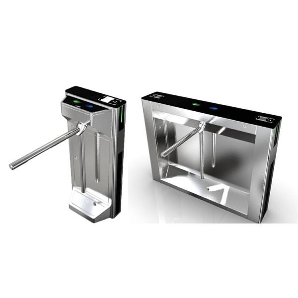 Turnstile de aço inoxidável de meia altura de dois braços para segurança e gerenciamento de entrada