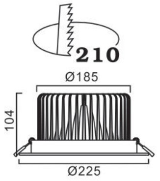 Освещение потолка СИД CRI 80 дюйма 25Watt Dimmable 8 с утопленным освещением