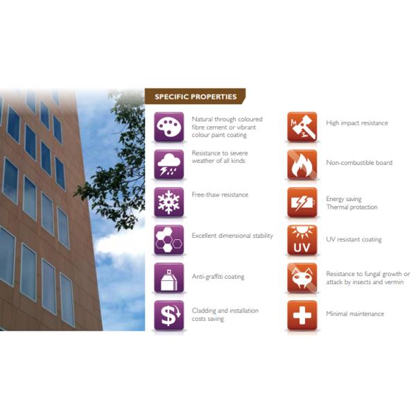 Project Solution Capability Graphic Fiber Cement Board for Cladding Wall Panel