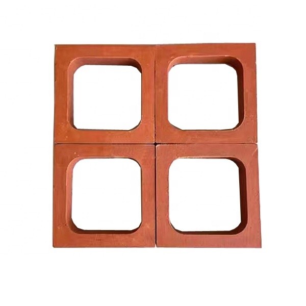 Terracotta Wall Breeze Blocks Heat Insulation 800 Centigrade Red Brick School Building Decoration Material