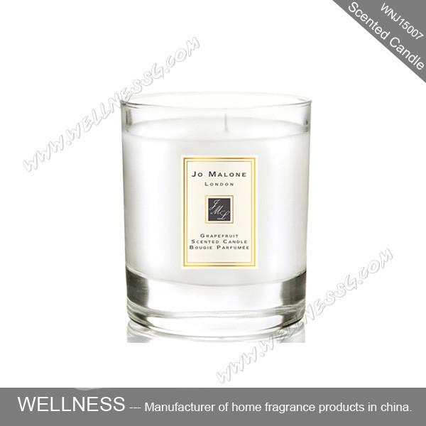 Natural Soy Wax Candles In Clear Glass Jar