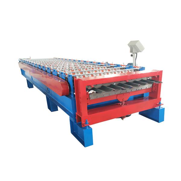 Color Steel Roofing Sheet Metal Roll Forming Machine With PLC Control System