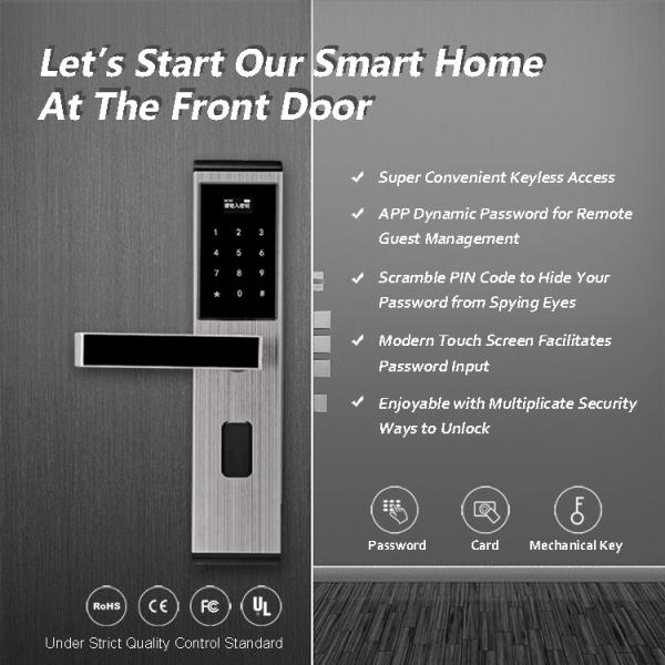 Multiple Keyless Hotel Door Locks , Password Electronic Keypad Door Lock