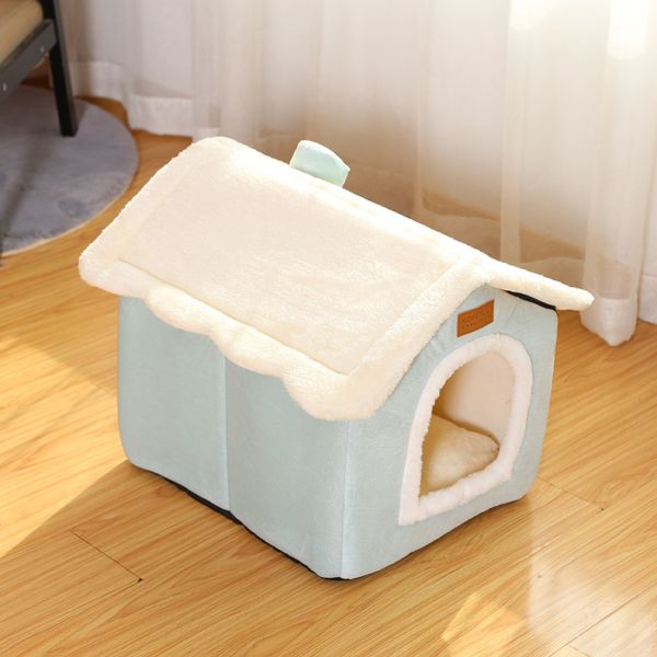 Cozy Wool Cat House Star Pattern Soft Warm Indoor Removable Washable Hand Wash Only Pet