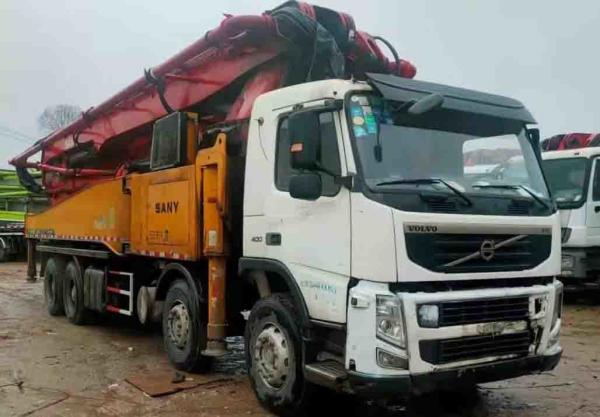 Diesel fuel Used Concrete Pump Truck 56M 294kW With Volvo Chassis