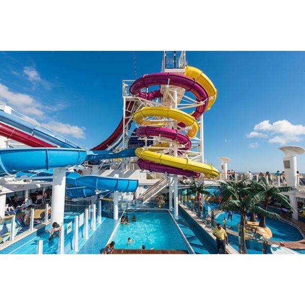 Aqua Amusement Spiral Water Slide Family Raft Ride Water Park Loop Slide