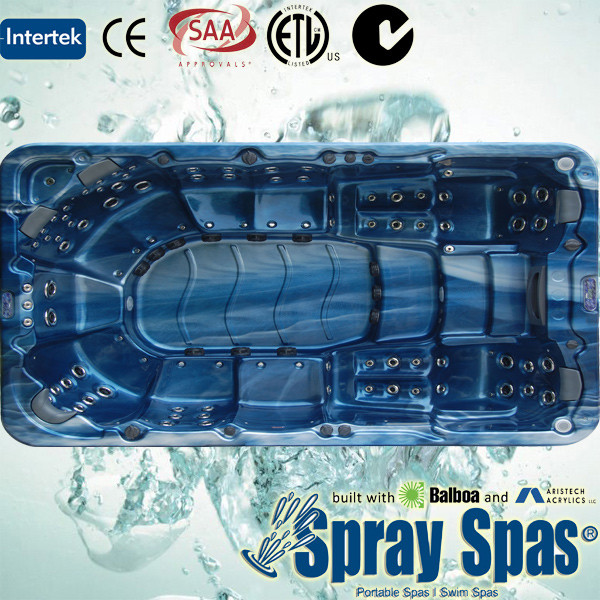 Custom whirlpool massage outdoor swim hydro hot tub and spa with plastic jet ring trim