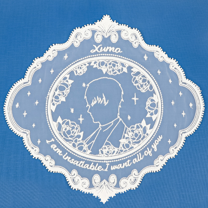Water Soluble Embroidered White Embroidered Patch Round Square Mat Clothes Decoration Coffee Coaster