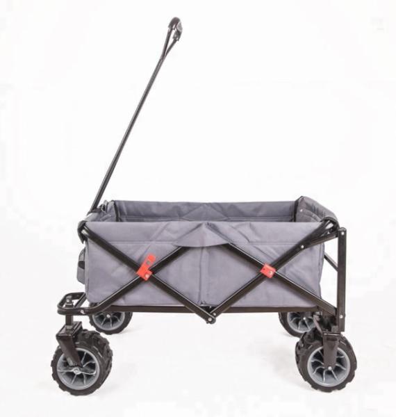 80KG Large Capacity Collapsible Beach Wagon 8 PVC Wheel Rotates 360 Degree