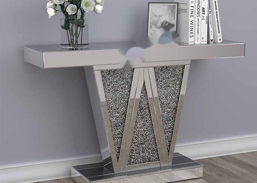 JSF518 MDF+Mirror Console Table 110X35X78CM Entryway Table Packed 1pc/Foam/Carton