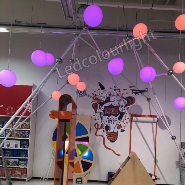 Art Museum 300mm Addressable DMX Hanging LED RGB Artnet Pixel Sphere Ball Lights