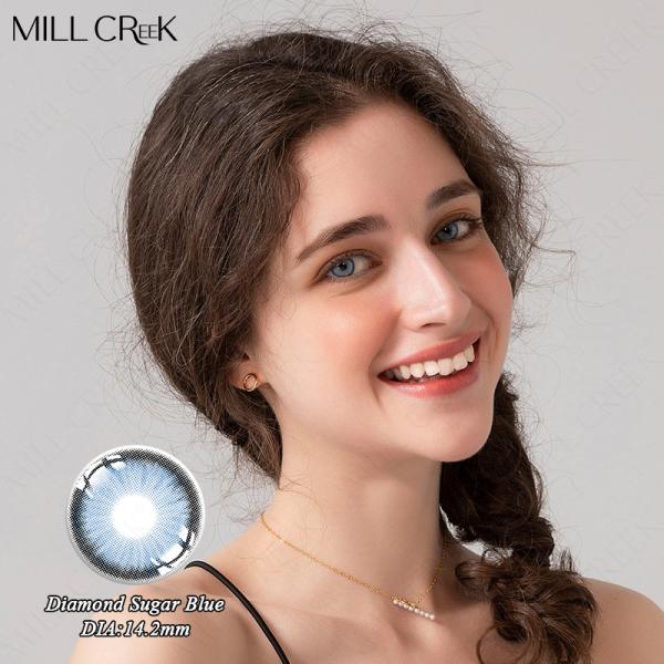 CE0197 Non Prescription Colored Blue Eye Contact Lens 8.5mm 2 Tone 1 Year